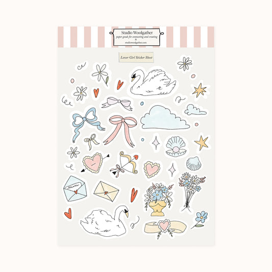 Lover Girl Sticker Sheet || Product Image