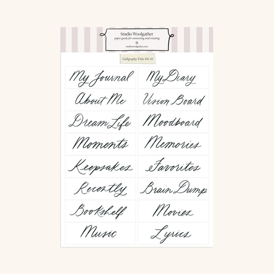 Calligraphy Title Stickers Product Image