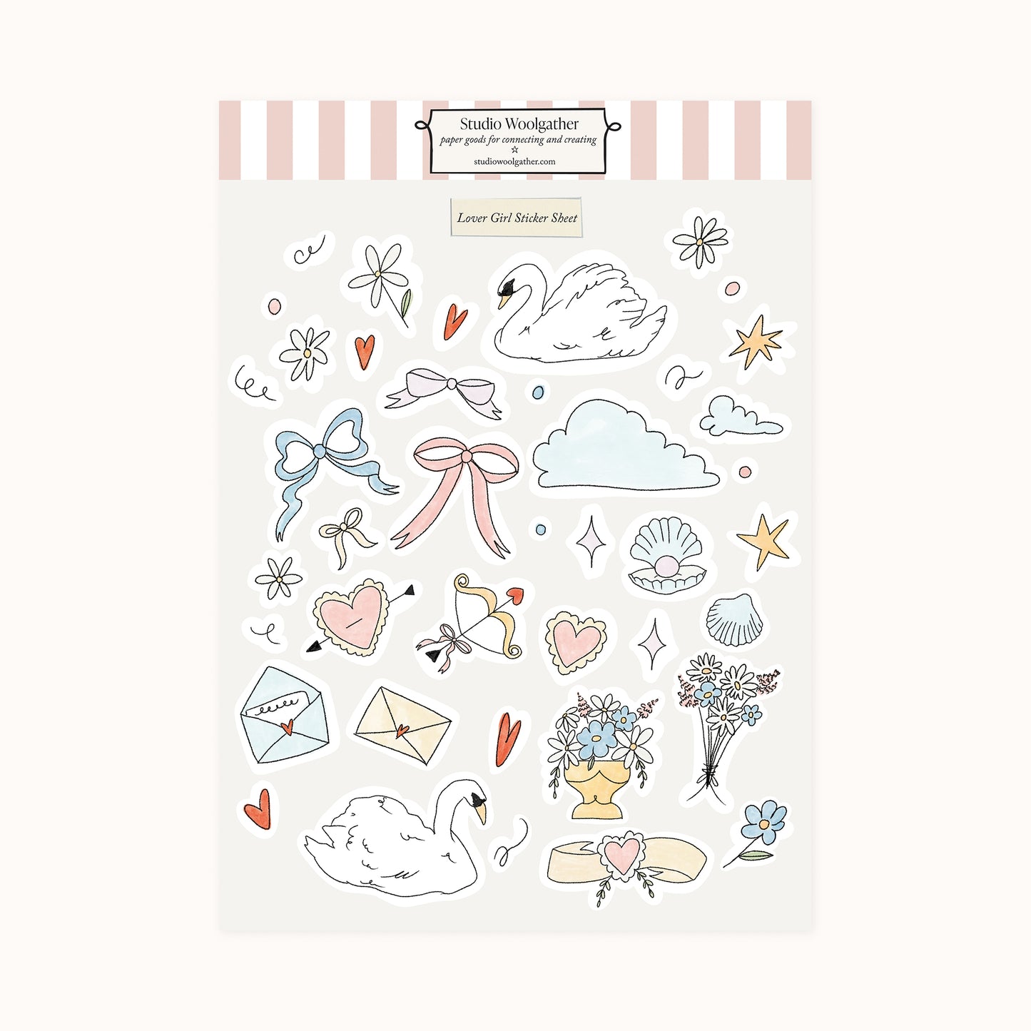 Lover Girl Sticker Sheet || Product Image