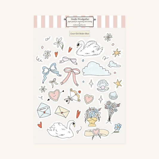 Lover Girl Sticker Sheet || Product Image