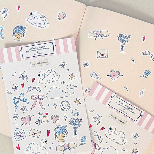 Lover Girl Sticker Sheet || Lifestyle Image