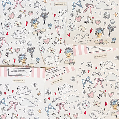 Lover Girl Sticker Sheet || Lifestyle Image 2